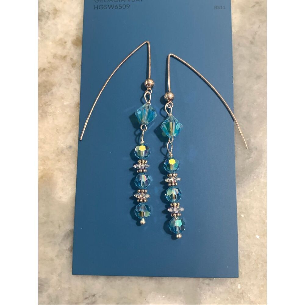 Aquamarine Crystal Handmade Earrings #birthstone #summer #handmade earrings